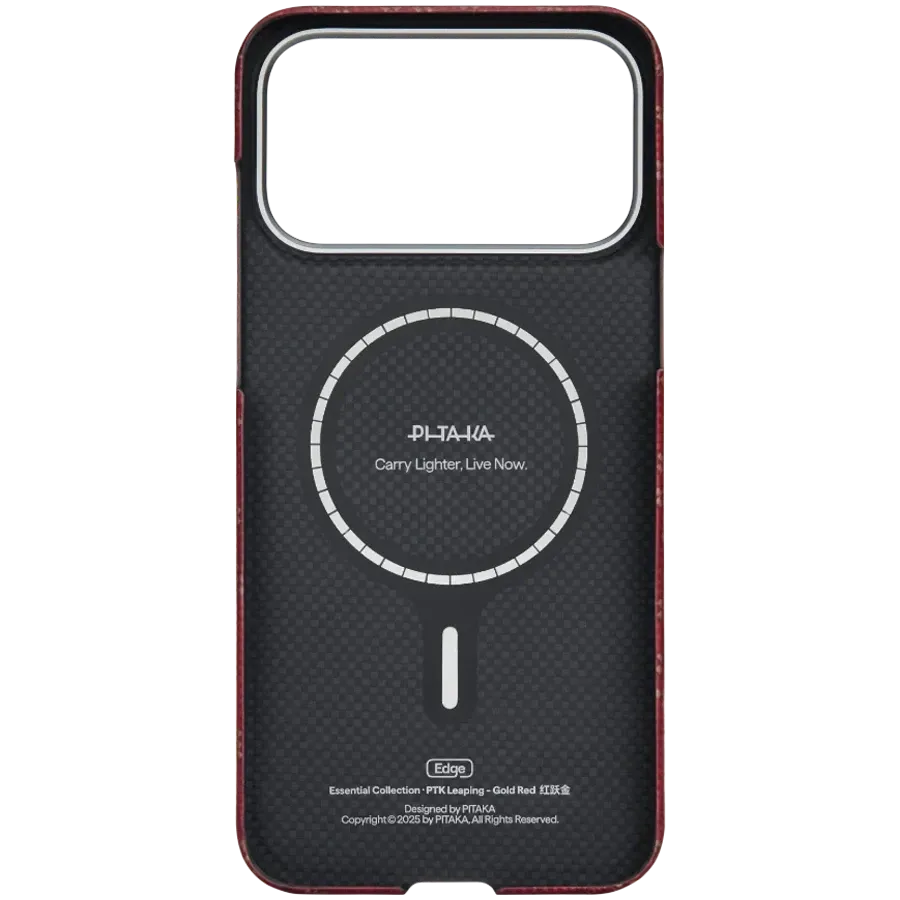 photo 4 - Case PITAKA Ultra-Slim with MagSafe for iPhone 17 Proб Red/Gold