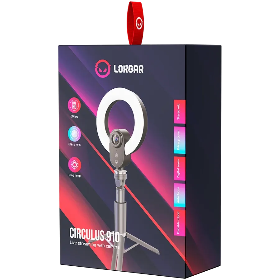 Веб-камера LORGAR Circulus 910 Streaming 5MP 1944p Auto Focus Stereo – photo 6