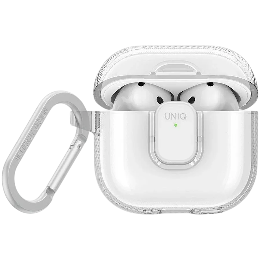 photo 1 - Qoruyucu örtük UNIQ Glase Pro AirPods (Gen.4) üçün, Glossy Clear