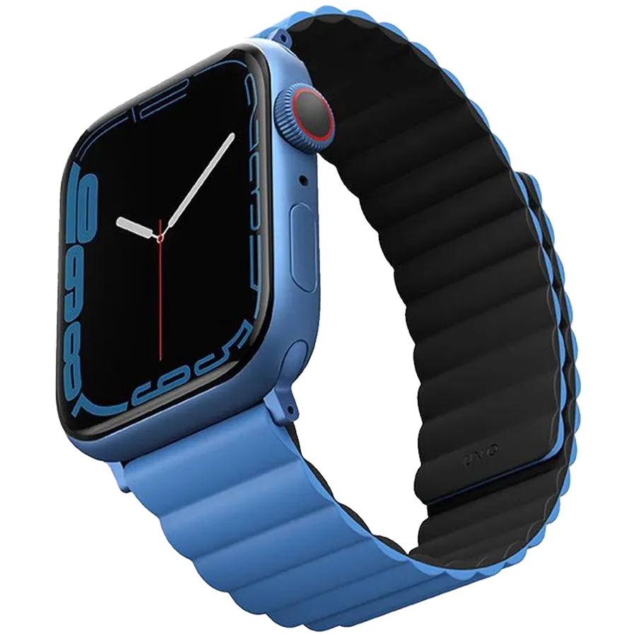 photo - UNIQ Revix Reversible Magnetic Strap for Apple Watch 45/44/42 Band for Apple Watch 42/44/45 mm, Caspian