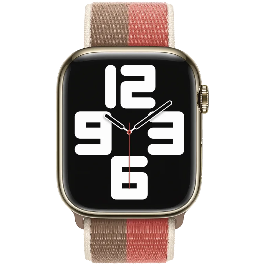 photo 3 - Apple 45mm Sport Loop - Regular Band for Apple Watch 42/44/45 mm, Pink Pomelo/Tan