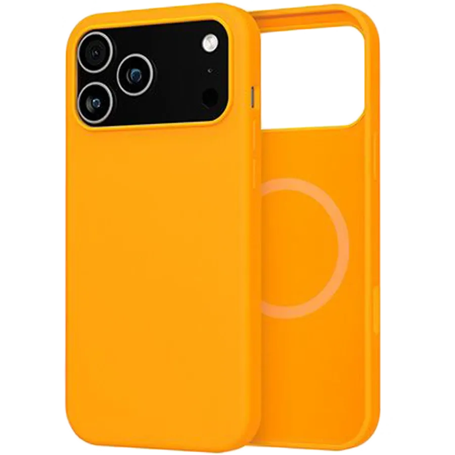 photo - Husă de silicon MW cu MagSafe pentru iPhone 17 Pro Max, Orange