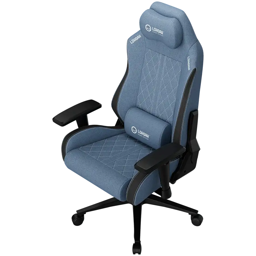 Игровое кресло LORGAR CHA 41, Синий/Белый – photo 4