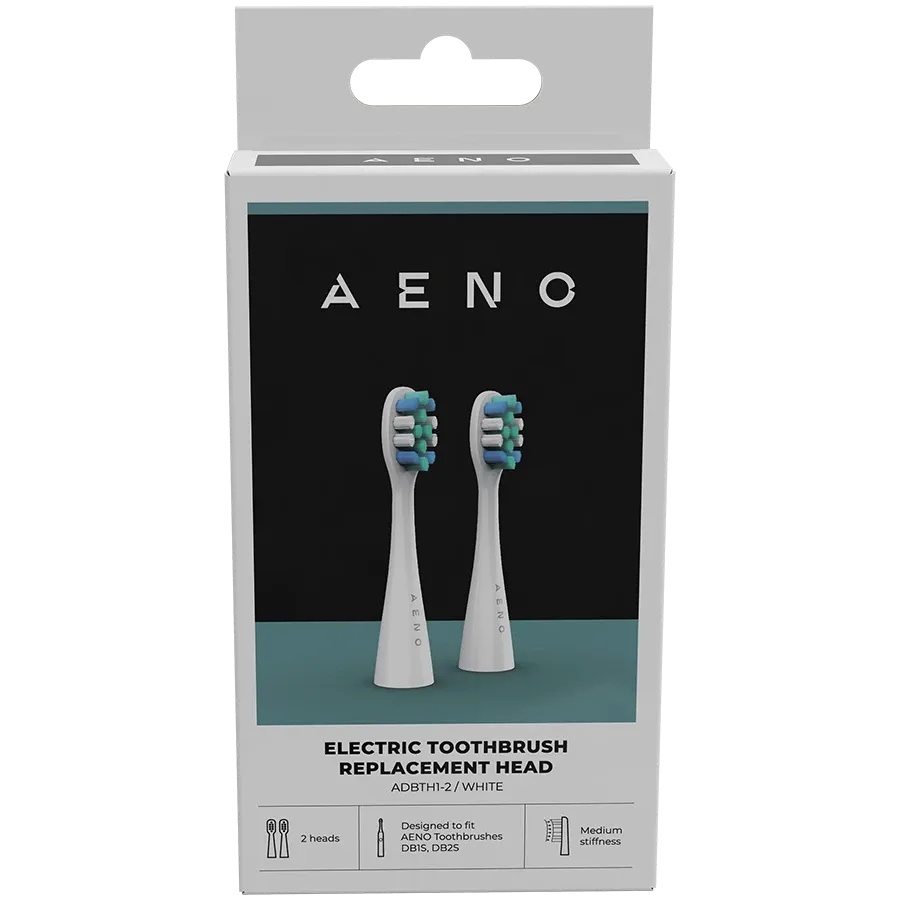 photo 2 - AENO  за AENO DB1S Toothbrush, AENO DB2S Toothbrush, БілийReplacement toothbrush heads, White, Dupont bristles, 2pcs in set (за ADB0001S/ADB0002S)