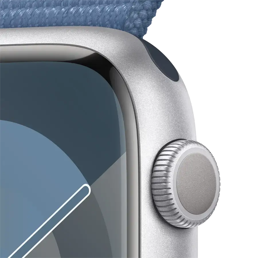 Apple Watch Series 9 GPS, Winter Blue Sport Loop, 45мм, Серебристый – photo 3