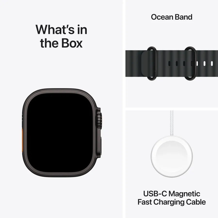 photo 9 - Apple Watch Ultra 2 2024 GPS + Cellular 49mm Black Titanium Case with Black Ocean Band, Model A2986
