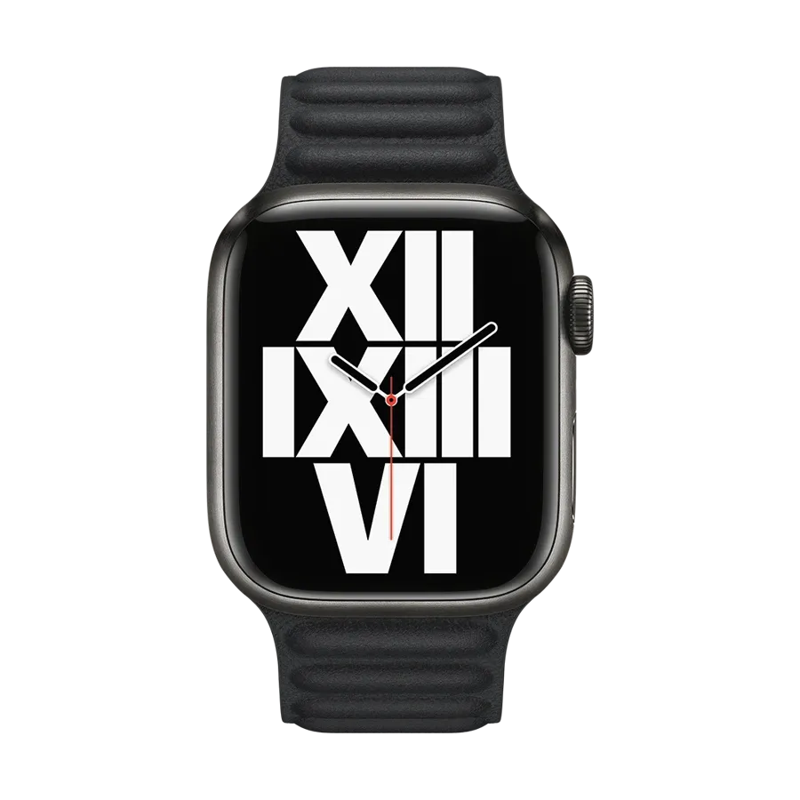 photo 3 - Ремешок Apple Leather Link для Apple Watch, 38/40/41 mm, S/M, Тёмная ночь