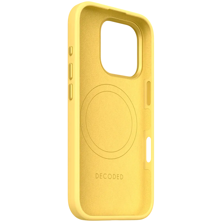 photo 3 - DECODED Case Silicone Case with MagSafe Popcorn Yellow for iPhone 16 Pro