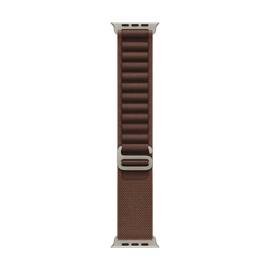 Apple 49mm Alpine Loop - Natural Titanium Finish Ремінець  for Apple Watch 44/45/46/49 mm, Size L, Burgundy – photo 1