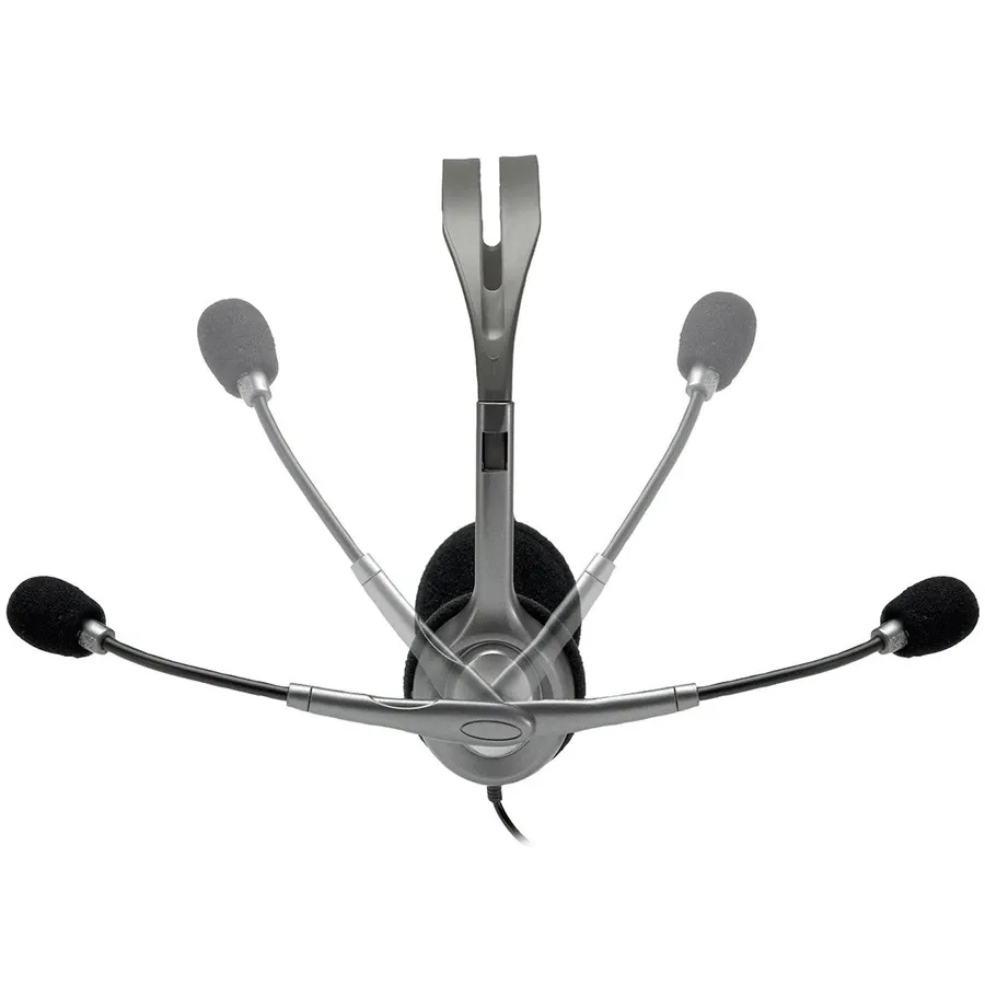 photo 3 - LOGITECH A-00021 Дротова гарнітура, Серый/Серебристый