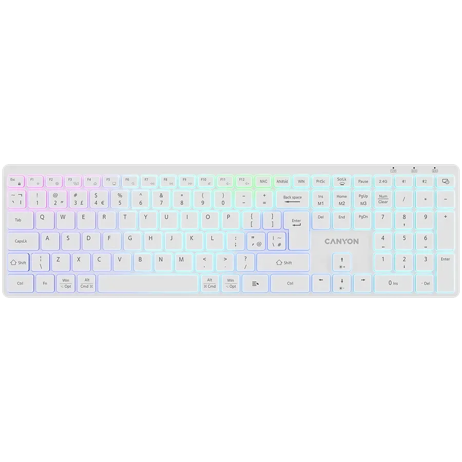photo 1 - CANYON HKB-W11 Клавиатура, Белый