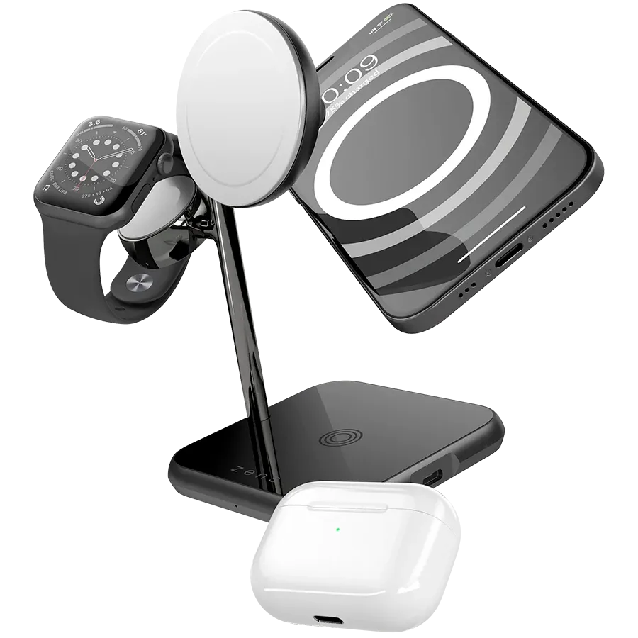 photo 2 - Беспроводное зарядное устройство ZENS 4-in-1 MagSafe + Watch Wireless Charging Station Black (ZEDC22B/00)
