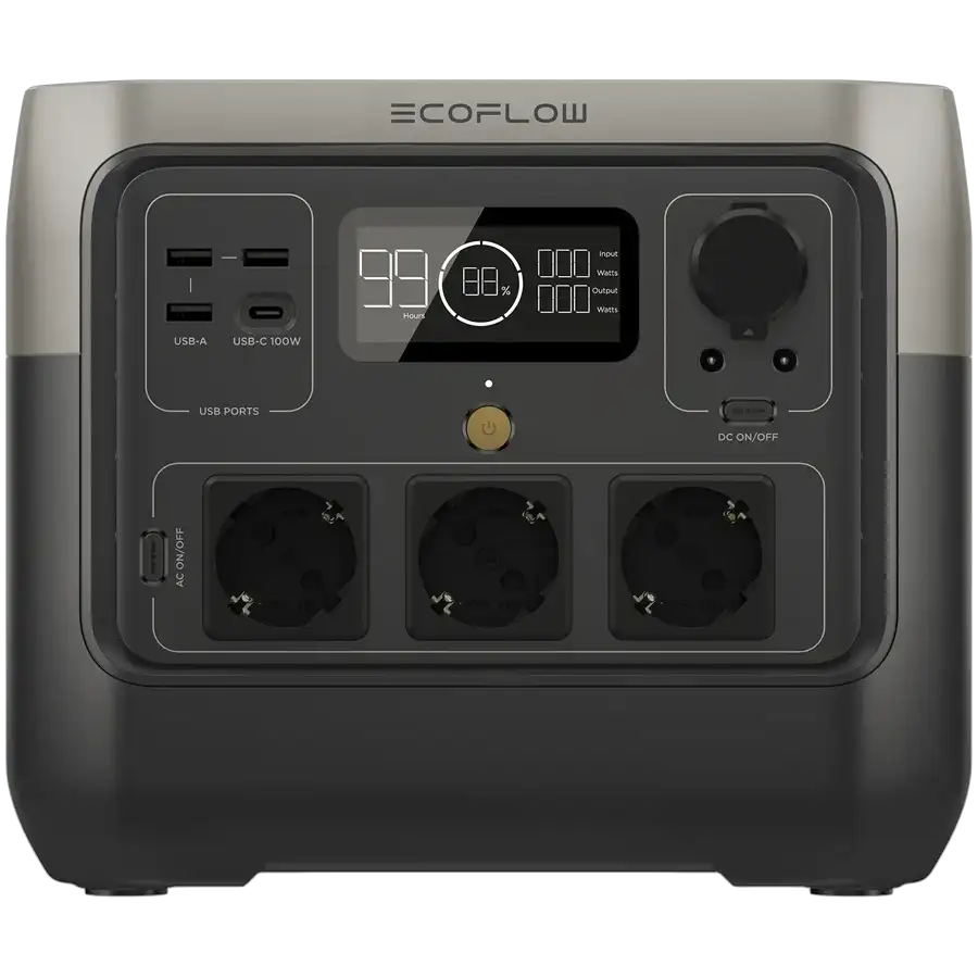 Зарядная станция ECOFLOW 3*CEE 7/4 3*USB Type-A, USB Type C, 1600 Вт – photo 1