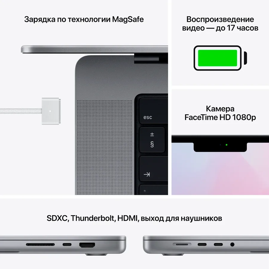 photo 7 - MacBook Pro 14.2"  M1 Pro (8C CPU/14C GPU), 16 ГБ, 512 ГБ, Space Gray