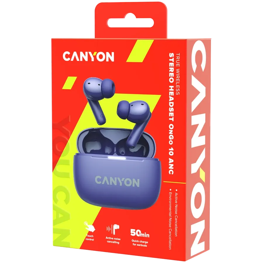 photo 8 - Беспроводные наушники CANYON TWS-10, Сиреневый