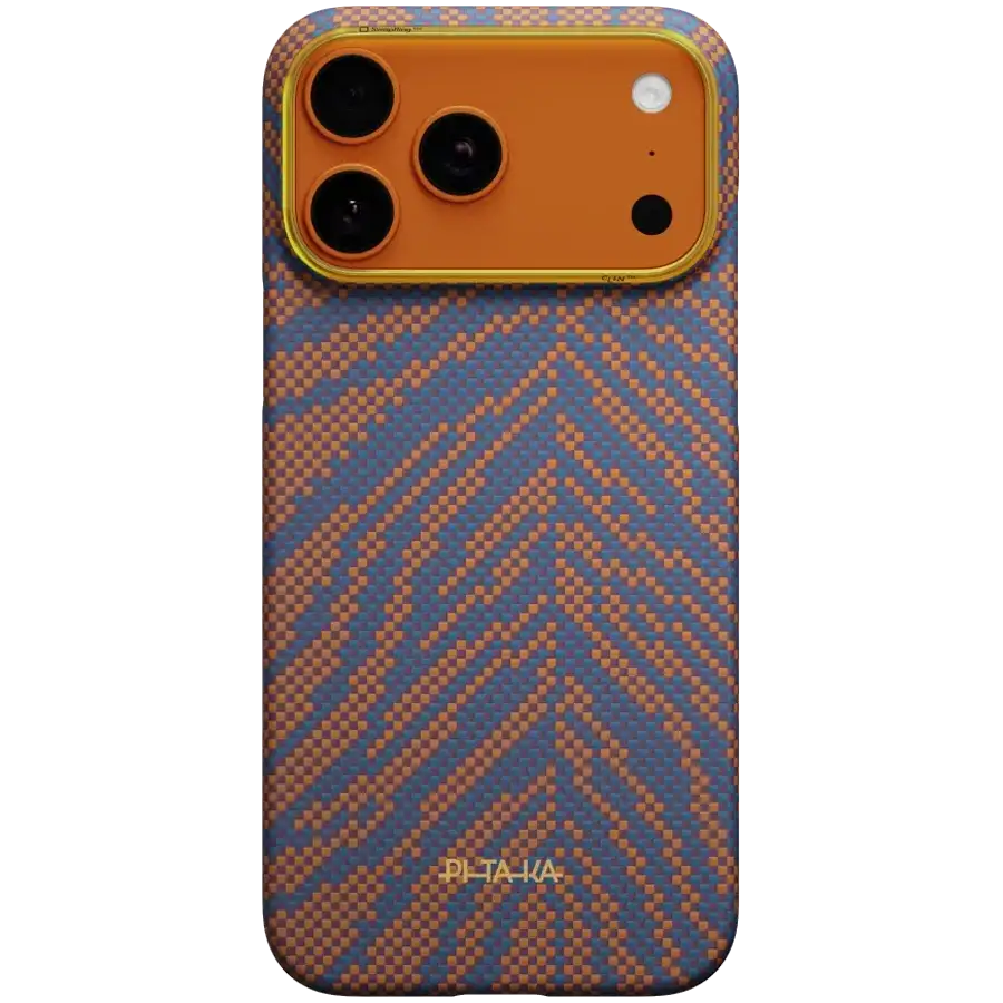Чехол PITAKA Breath of Veins с MagSafe для iPhone 17 Pro Max, Burning Orange – photo 1