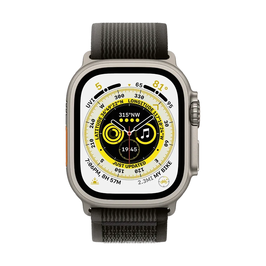 photo 2 - Apple Trail Loop Band for Apple Watch 44/45/49 mm, Size S/M, Black/Gray