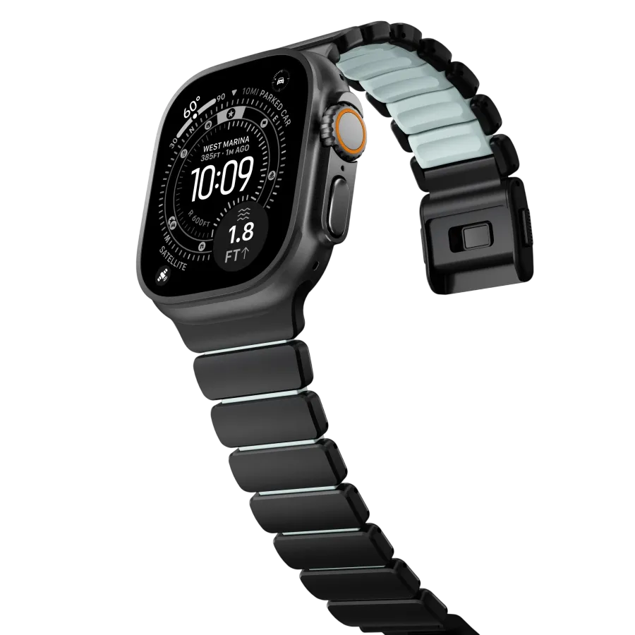 photo 3 - NOMAD for Apple Watch 44/45/46/49 mm, Black/Icy Blue Glow