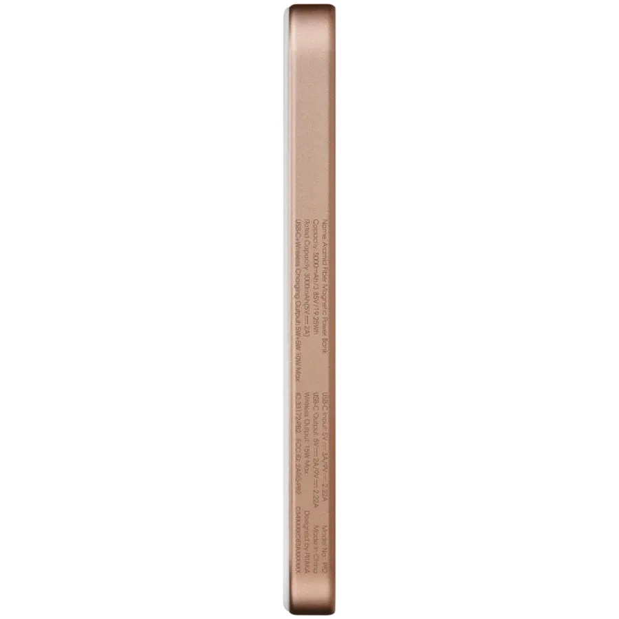 photo 3 - Портативное зарядное устройство PITAKA Qi 2, 5000 мА·ч, Golden Glint