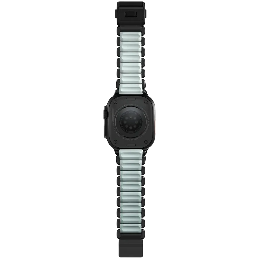 photo 4 - NOMAD Stratos Band for Apple Watch 44/45/46/49 mm, Black/Icy Blue Glow