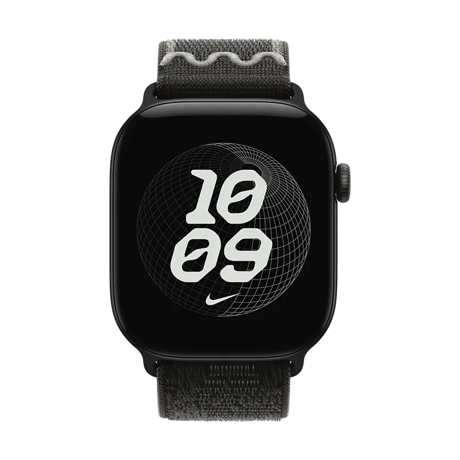 Apple 46mm Nike Sport Loop Ремінець  for Apple Watch 44/45/46/49 mm, After Dark Black – photo 3