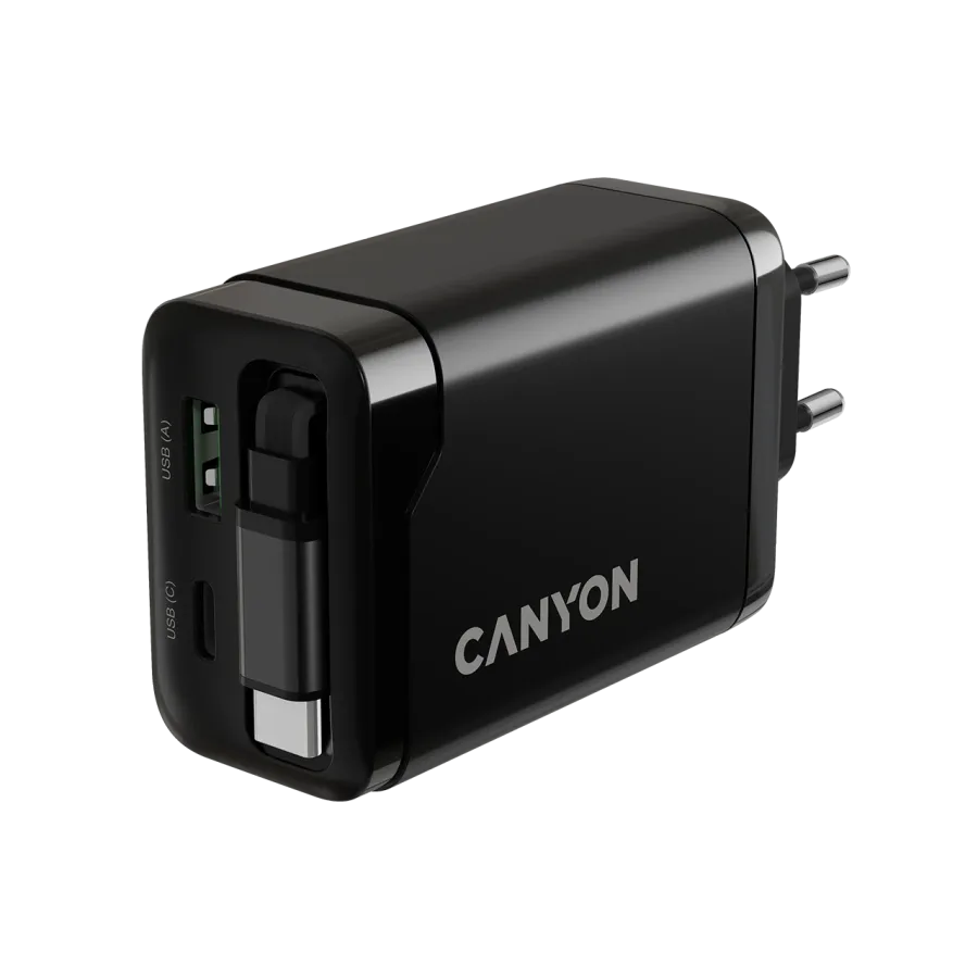 photo 7 - CANYON Адаптер питания OnCharge 65RC 3*USB/USB-C USB Тип A, USB Тип C, USB Тип C, 65 Вт