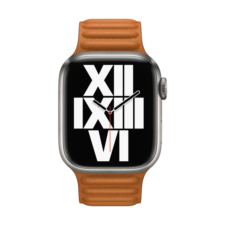 photo 3 - Ремешок Apple Leather Link для Apple Watch, 38/40/41 mm, M/L, Золото-коричневый