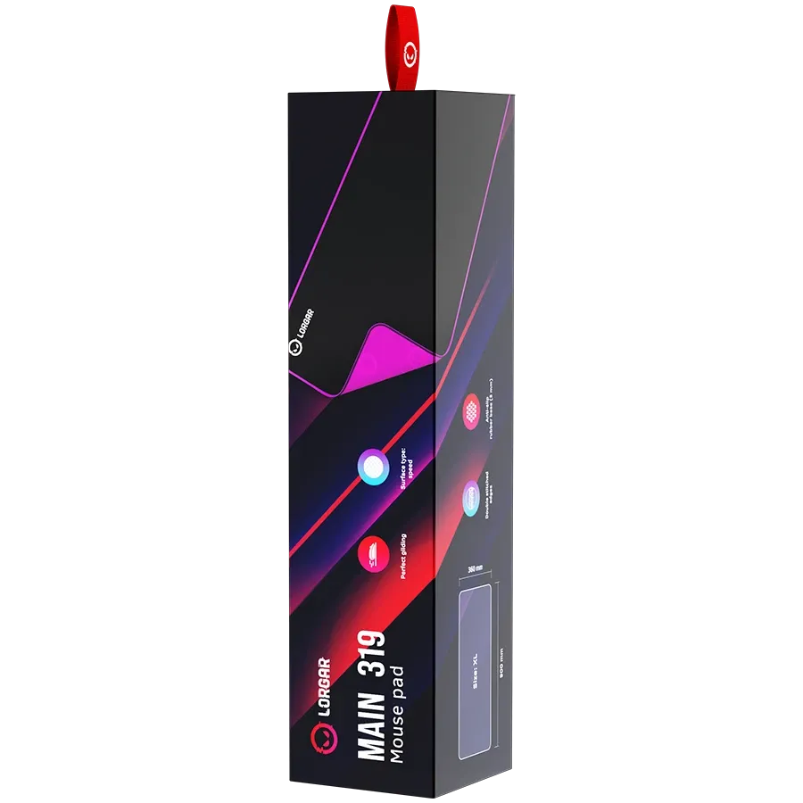 photo 8 - LORGAR Multispandex mousepad with purple rubber, Чёрный