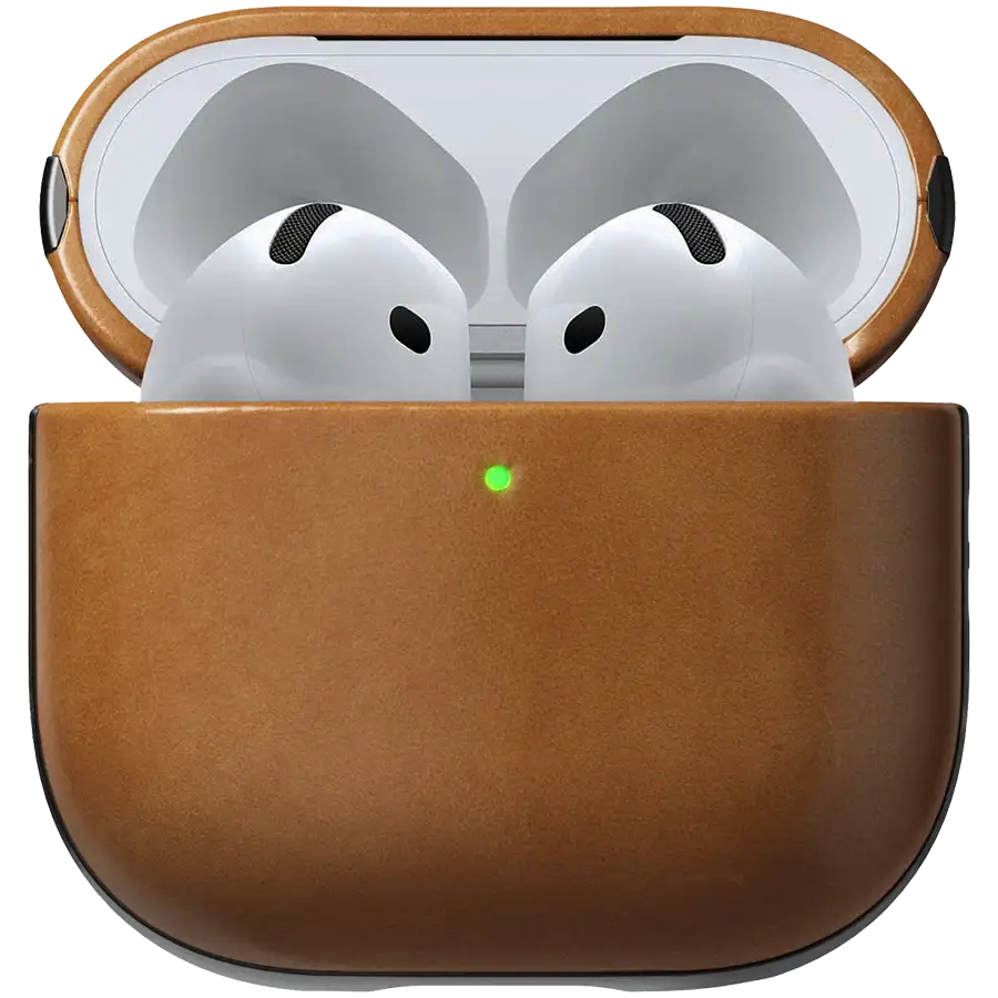 NOMAD Case Modern Leather Case თან MagSafe Tan for AirPods (Gen4) – photo 1
