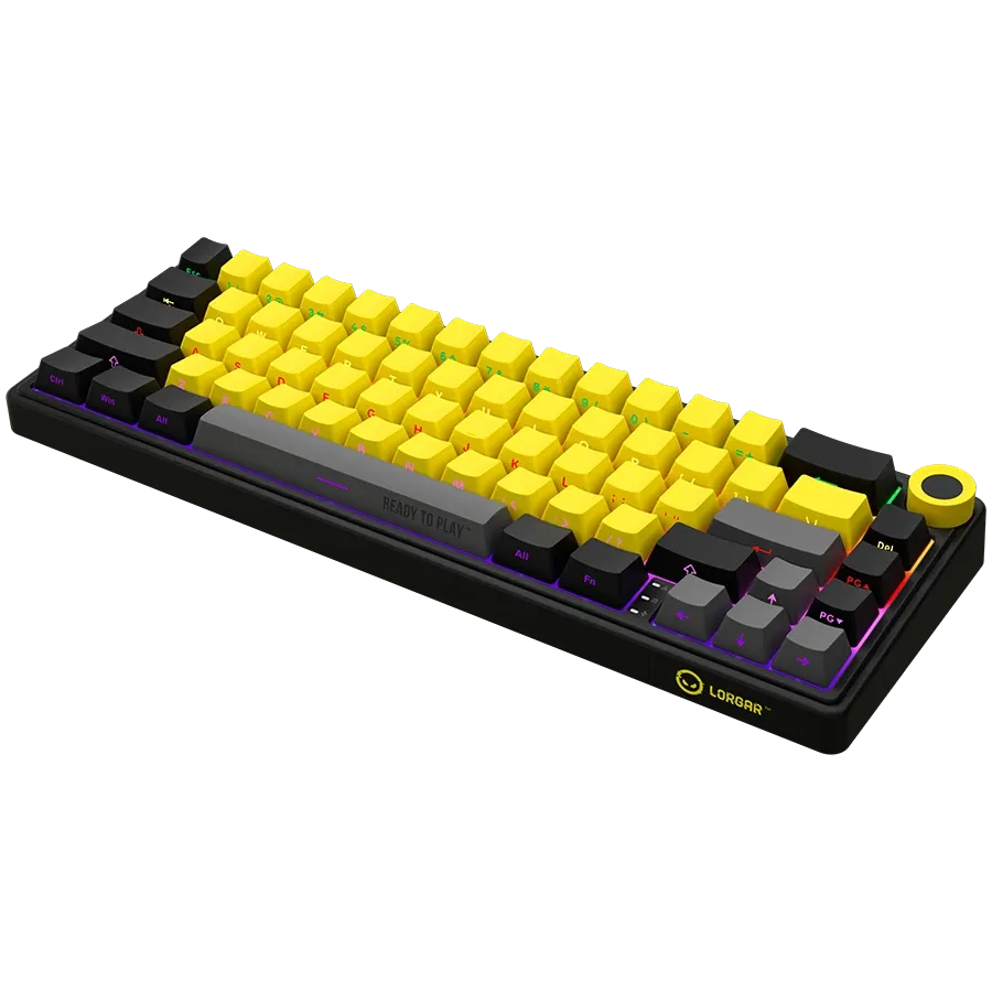photo 7 - Бездротова ігрова клавіатура Lorgar KBP70MW Wireless Mechanical Pro Black-Yellow