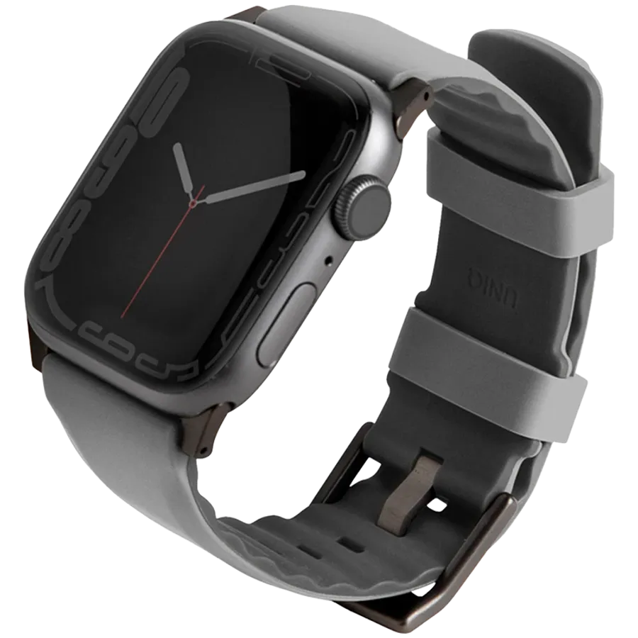 photo - UNIQ Linus Airosoft silicone strap for Apple Watch 41/40/38 mm Band for Apple Watch 38/40/41 mm, Gray