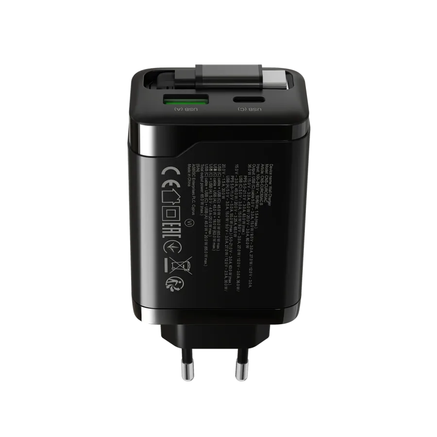 photo 5 - CANYON Адаптер питания OnCharge 65RC 3*USB/USB-C USB Тип A, USB Тип C, USB Тип C, 65 Вт