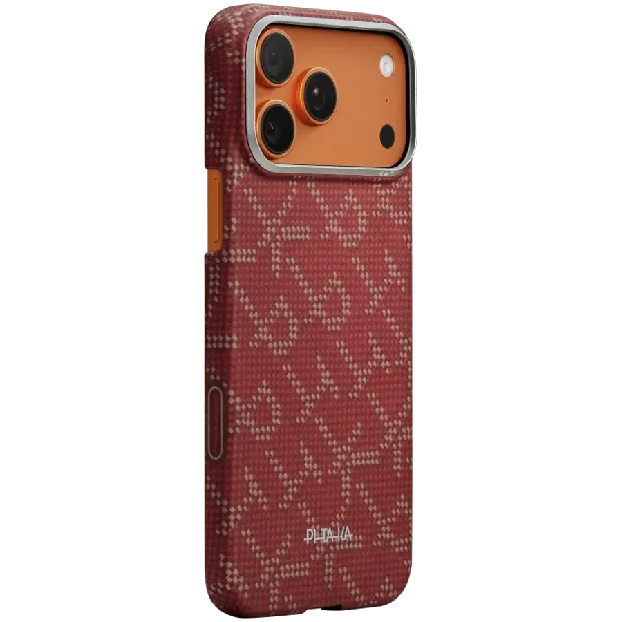 photo 2 - Case PITAKA Ultra-Slim with MagSafe for iPhone 17 Proб Red/Gold