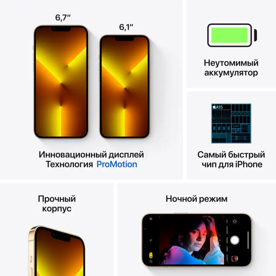 iPhone 13 Pro, 128 ГБ, бу, Золотой – photo 5