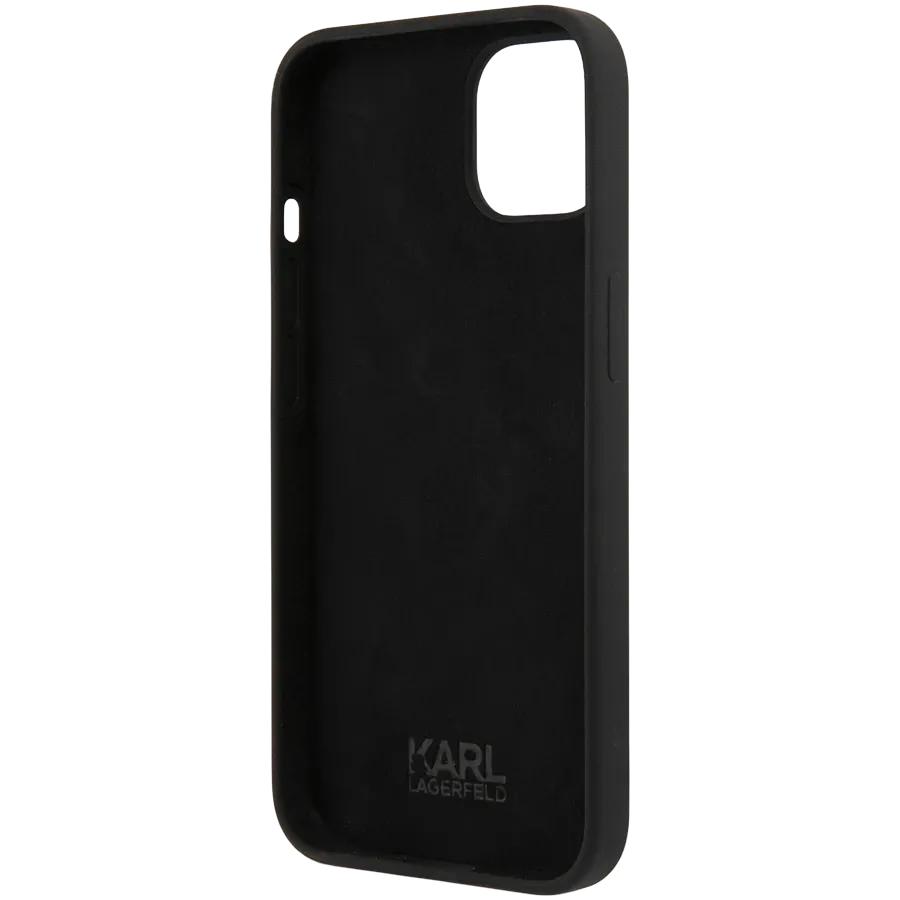 photo 2 - LAGERFELD Қаптар Liquid silicone Karl's Head Қара for iPhone 13 mini