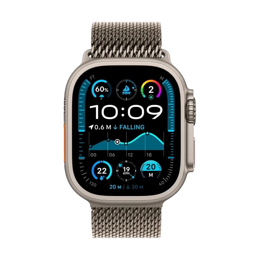 photo 2 - Apple Watch Ultra 2 2024,  Natural Titanium Milanese Loop, M, 49мм, Natural Titanium