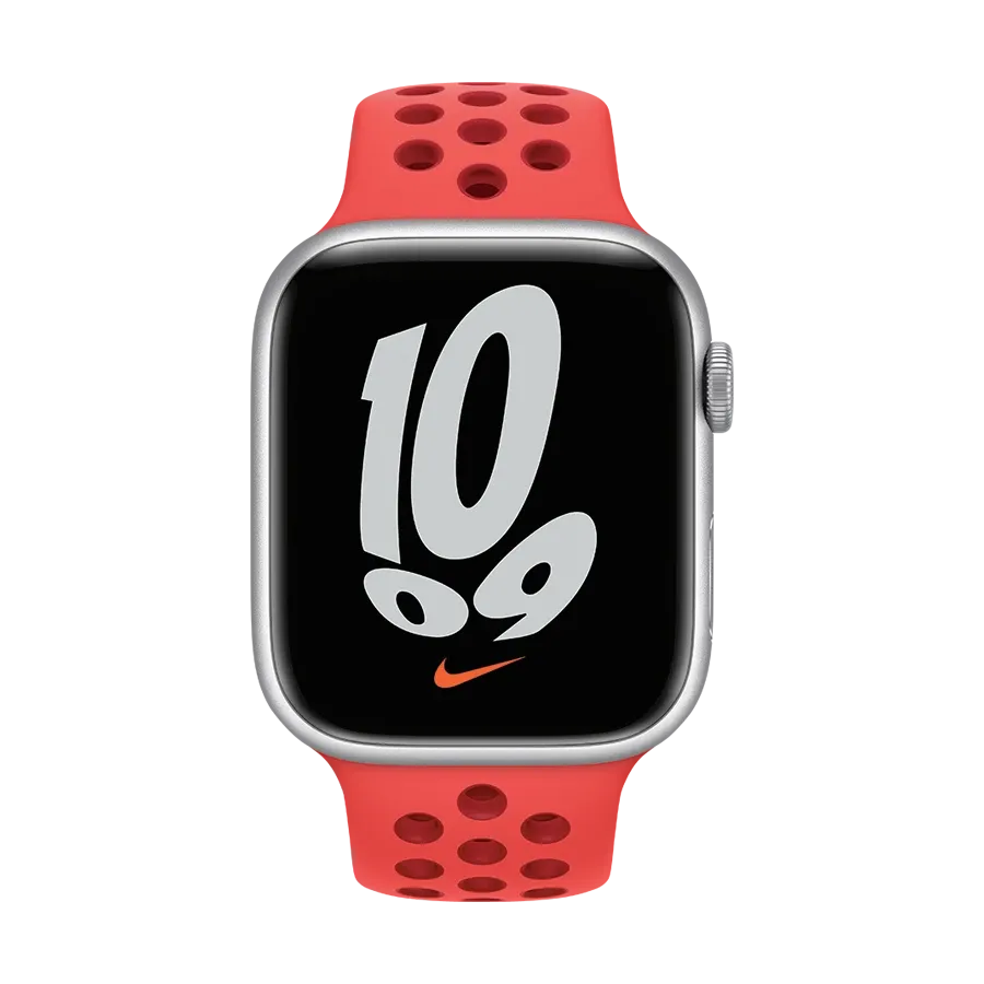 photo 3 - Curea Apple Nike Sport Band pentru Apple Watch 42/44/45/49 mm, Bright Crimson/Gym Red