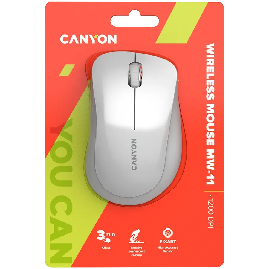 CANYON MW-11 Mouse, Pearl White/Grey – photo 4