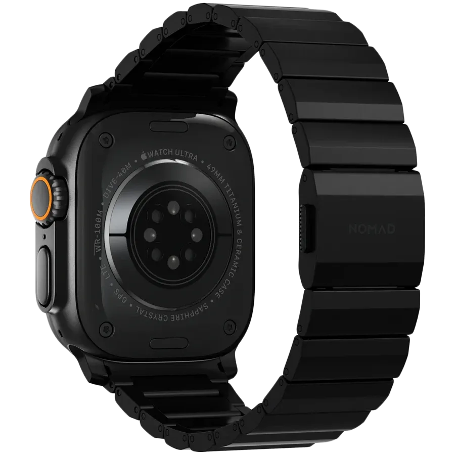 photo 2 - Ремешок NOMAD Titanium Band для Apple Watch, 46/49 mm, Чёрный