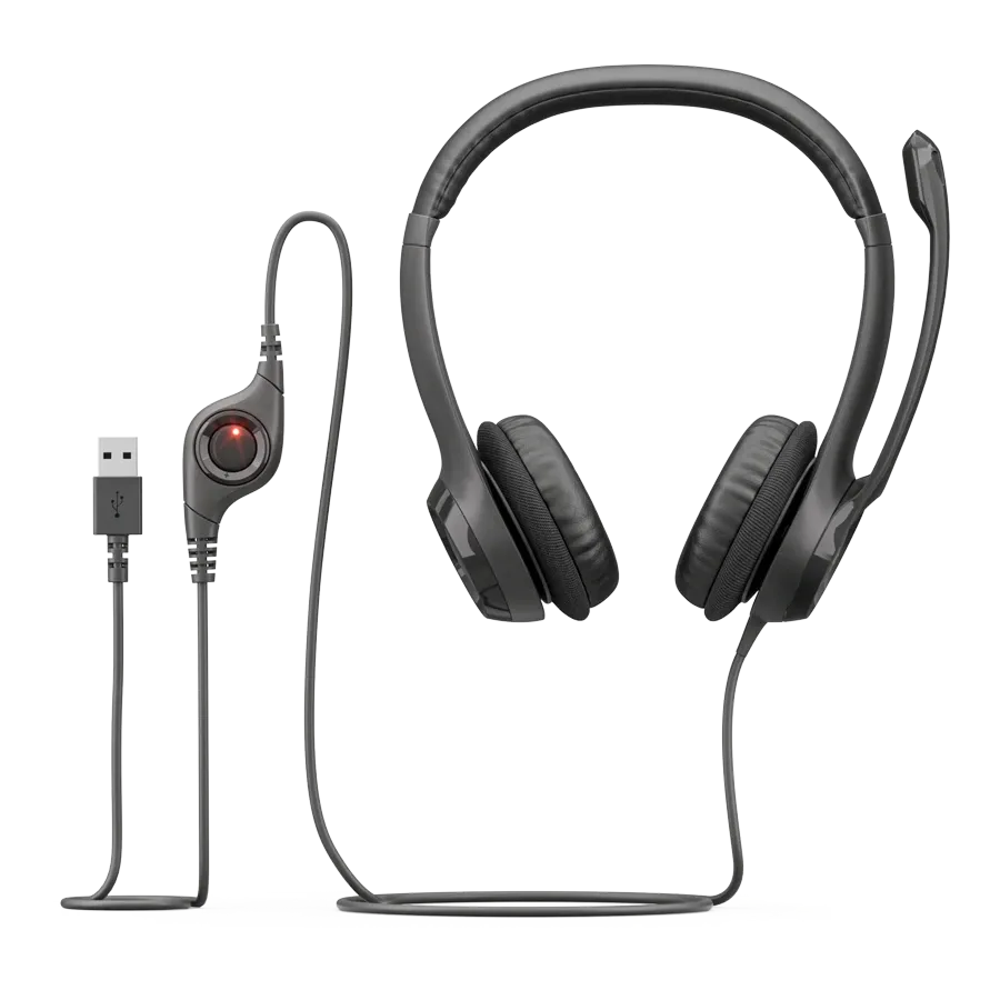 photo 5 - LOGITECH H390 Дротова гарнітура, Чорний