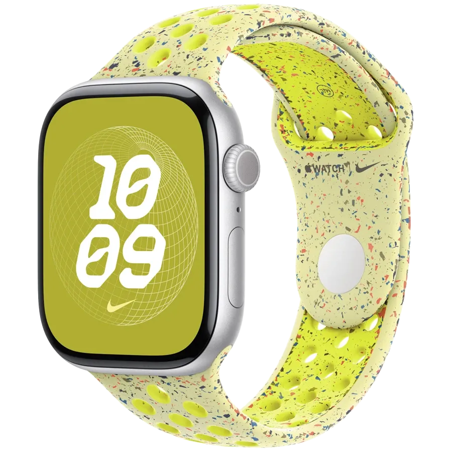Apple 46mm Nike Sport Band Band Extension Nike Sport Band Volt Splash за Apple Watch 44 mmApple Watch 45 mmApple Watch 46 mmApple Watch 49 mm 44/46 mm – photo 2