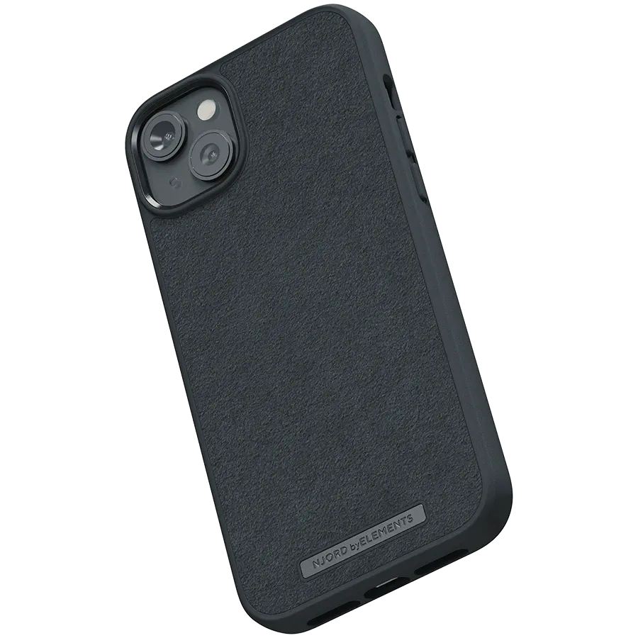 photo 2 - Чохол ELEMENTS Njord Suede Comfort+  Чорний для iPhone 14
