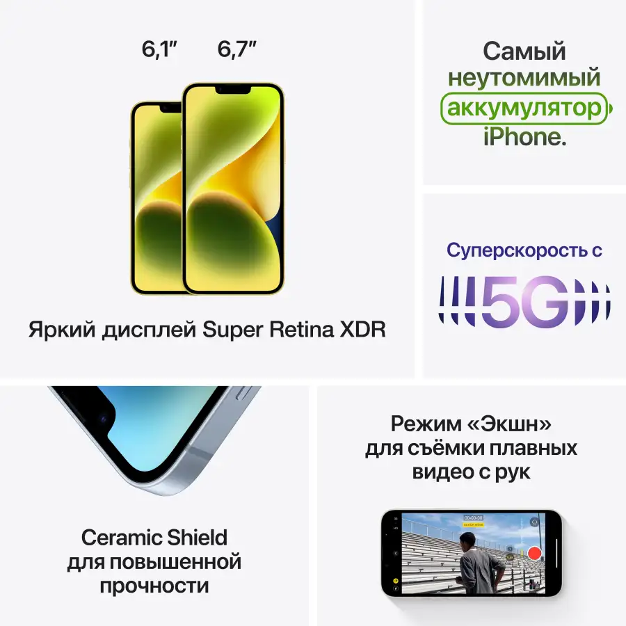 iPhone 14, 128 ГБ, бу, Тёмная ночь – photo 7