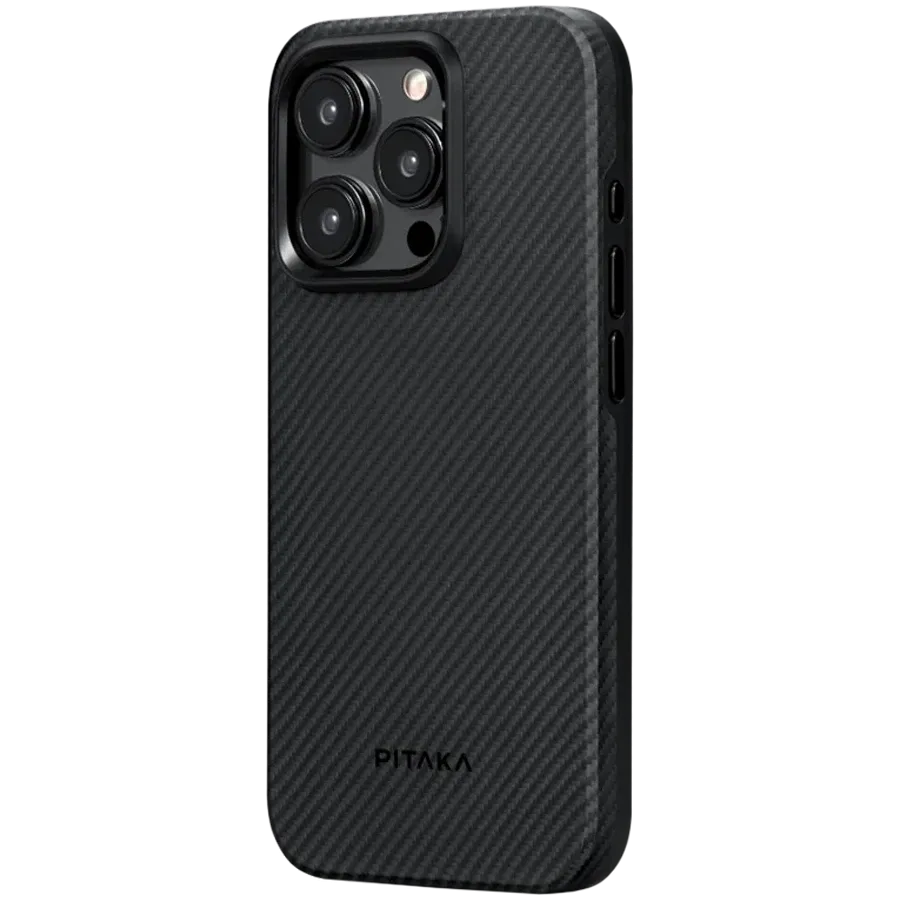 photo - Պաշտպանիչ պատյան PITAKA MagEZ Case Pro 4 հետ MagSafe Black/Grey Twill for iPhone 15 Pro Max
