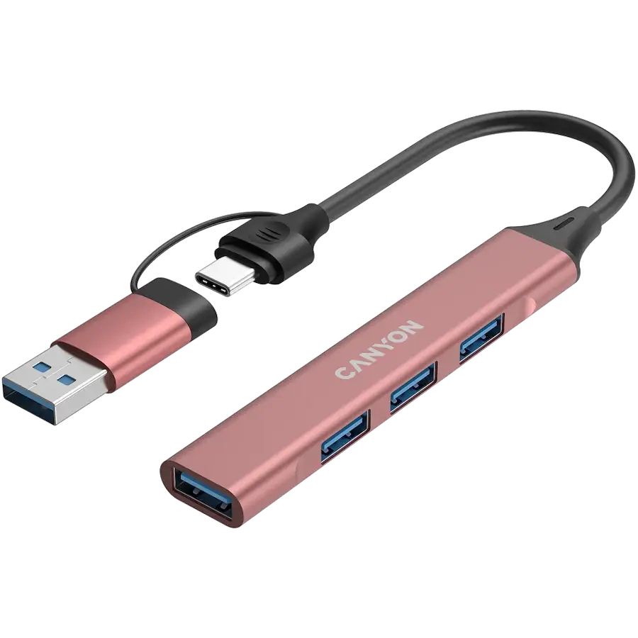 CANYON 4 Port USB-C Hub DS-02, Розовый – photo 3