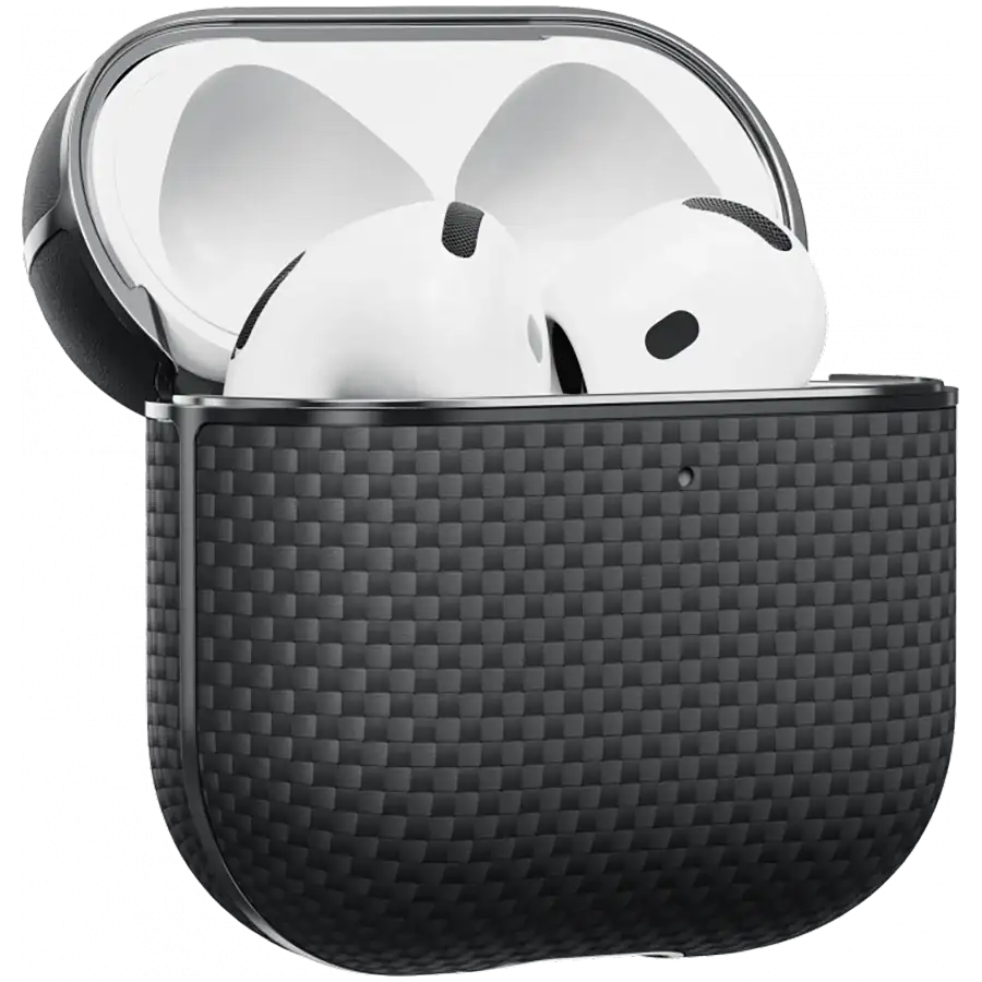 PITAKA Чохол Aramid Fiber  Чорний/Сірий для AirPods (Gen4) – photo 1