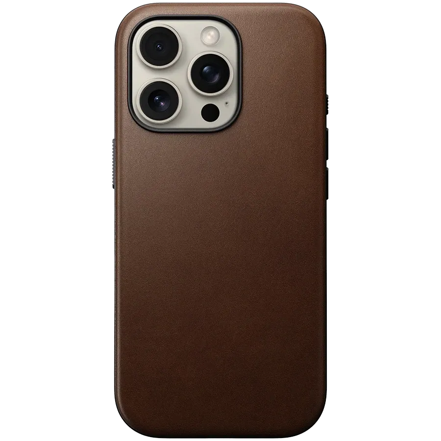photo - Чехол NOMAD Modern Leather с MagSafe Коричневый для iPhone 16 Pro