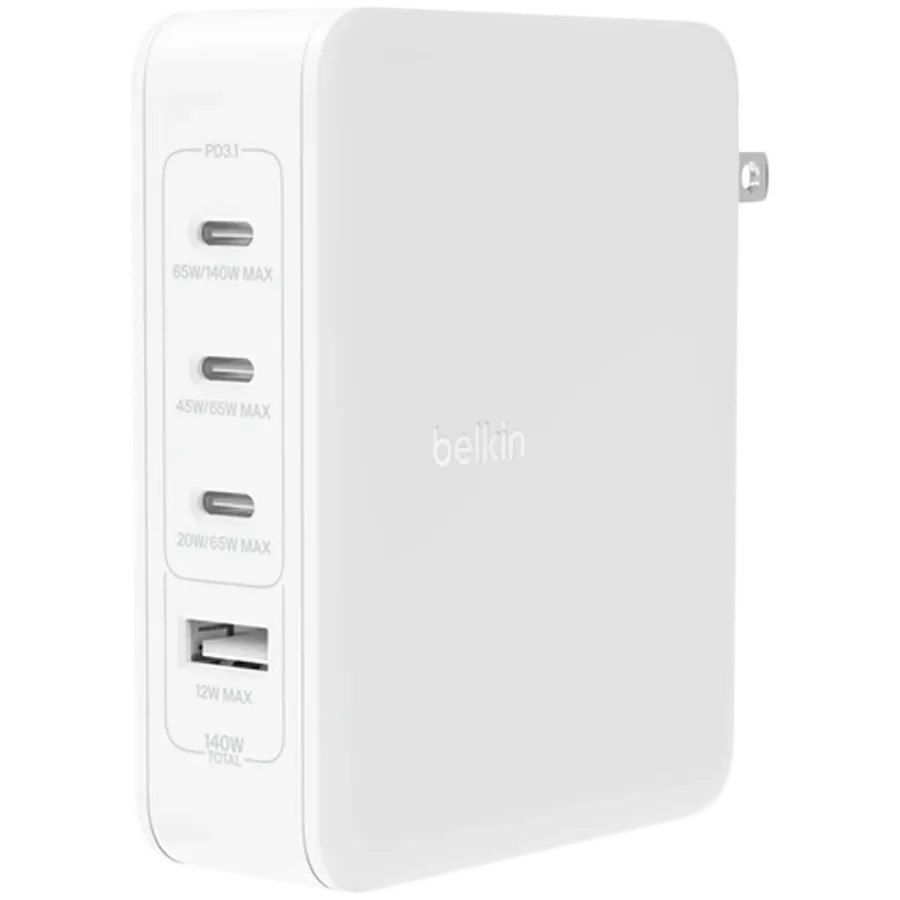 photo 2 - BELKIN Адаптер живлення 4*USB/USB-C 3*USB Type C, 1*USB Type-A, 140 Ват