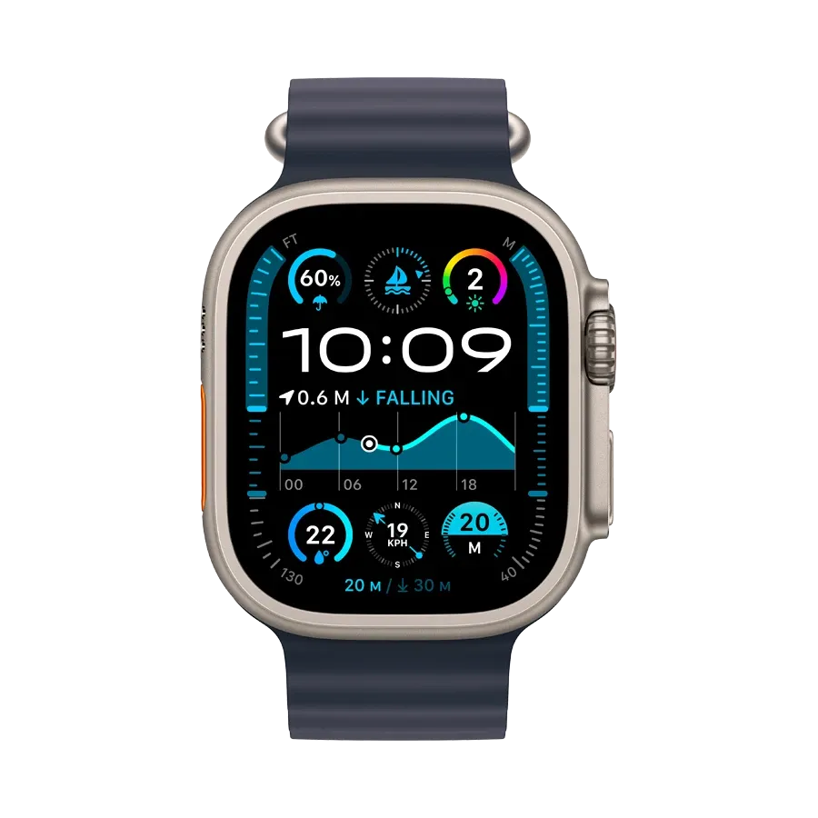 photo 2 - Apple Watch Ultra 2 2024,  Navy Ocean Band, 49mm, Natural Titanium