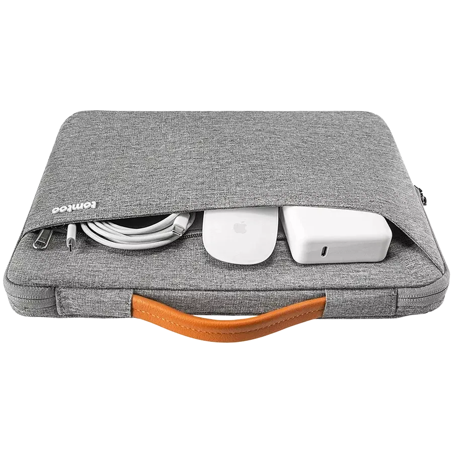 photo 3 - TOMTOC Պայուսակ Handbag A22  Մոխրագույն for Notebook up to 14"/MacBook Pro 14